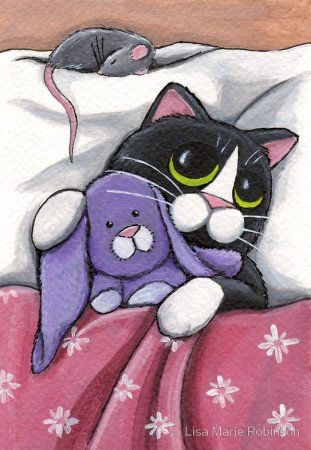 Нарисованные коты от Lisa Marie Robinson Нарисованные коты от Lisa Marie Robinson
