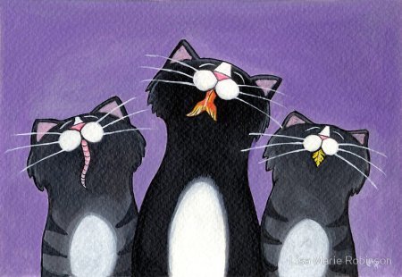 Нарисованные коты от Lisa Marie Robinson Нарисованные коты от Lisa Marie Robinson
