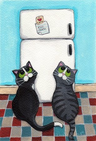 Нарисованные коты от Lisa Marie Robinson Нарисованные коты от Lisa Marie Robinson
