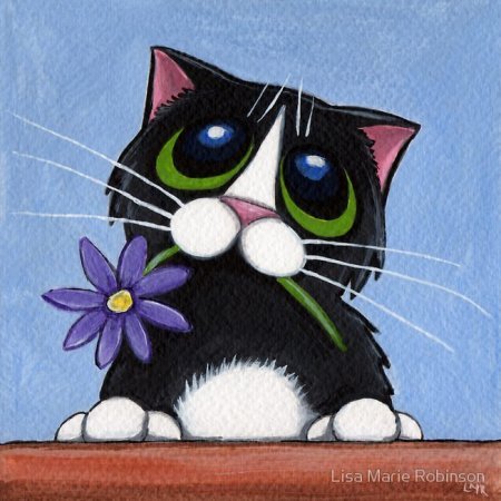 Нарисованные коты от Lisa Marie Robinson Нарисованные коты от Lisa Marie Robinson