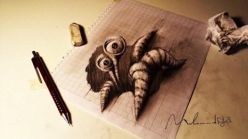 Трехмерные рисунки карандашом Трехмерные рисунки карандашом
