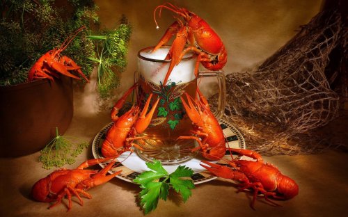 Пятничный натюрморт - пиво с раками! Пятничный натюрморт - пиво с раками!